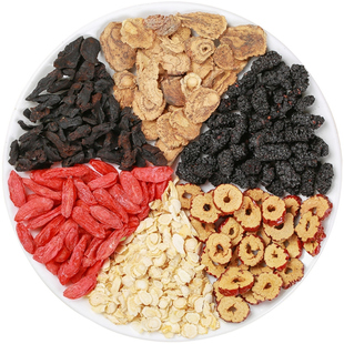 五宝十宝茶人参桑葚黑枸杞红枸杞养生茶红枣干男女熬夜疲劳体虚茶