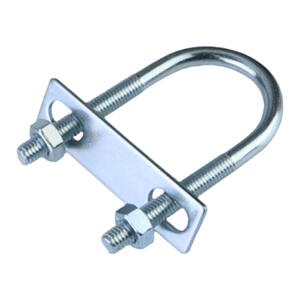 【碳钢加硬】镀锌u型螺栓含挡板