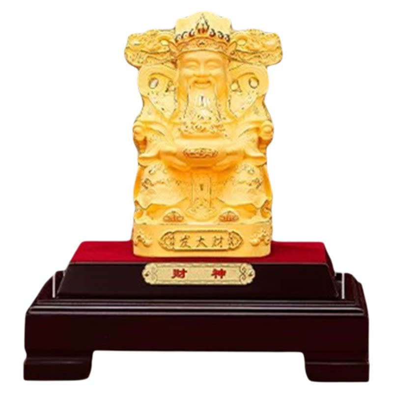 绒沙金财神爷供奉摆件乔迁礼