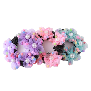 儿童专用发网女童舞蹈生艺考拉丁芭蕾舞盘发头饰头发带网兜的头花