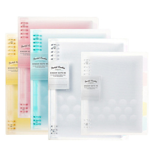 【自营】日本KOKUYO国誉活页本淡彩曲奇笔记本一米新纯线圈本子可拆卸扣环外壳错题A5活页夹B5柔光文具