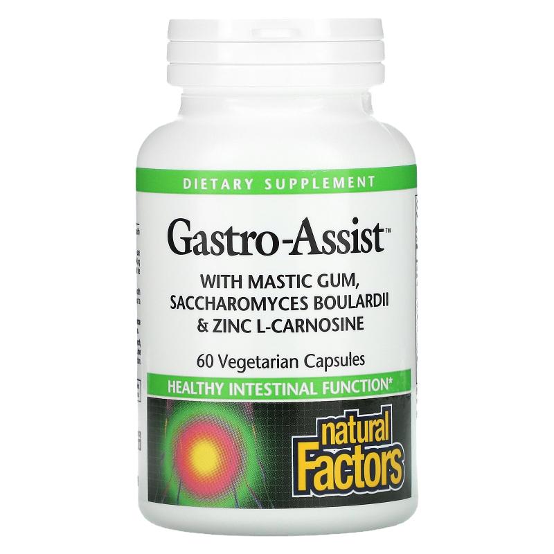 Natural Factors,Gastro-Assist，含乳香胶、布拉酵母菌和左旋肌6