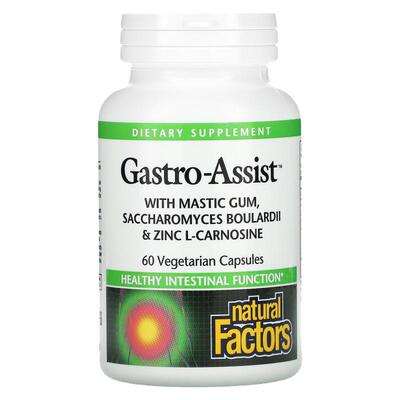 Natural Factors,Gastro-Assist，含乳香胶、布拉酵母菌和左旋肌6