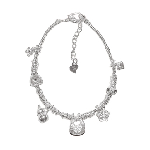 足银999纯银葫芦钱币胖福盘缠手链女爱心碎银子手链新中式女礼物