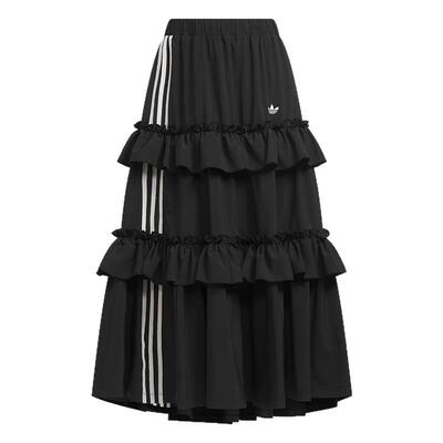 阿迪达斯三叶草复古蛋糕半身裙子