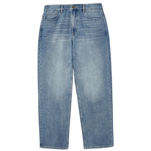 908杰克琼斯男装秋季牛仔裤廓形猫须水洗做旧百搭通勤长裤子男款