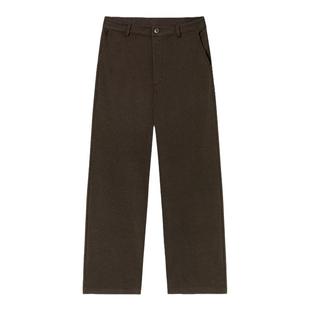 PSO Brand男装女装粗斜纹呢子直筒宽松西裤男款垂感休闲秋冬长裤