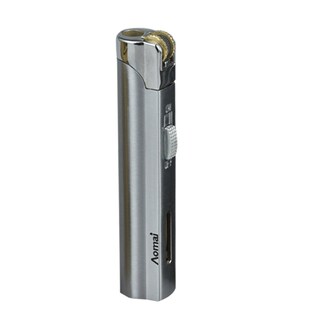 防风打火机可充气透明可视男士迷你细火机金属超薄高端送男友雪茄