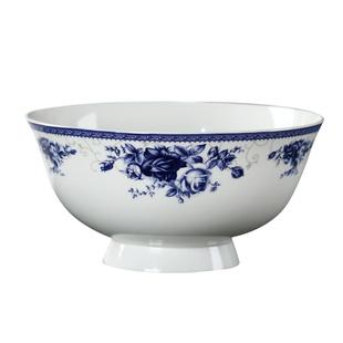 10个碗套装景德镇青花瓷高温釉中彩骨瓷米饭碗陶瓷吃饭碗家用高脚
