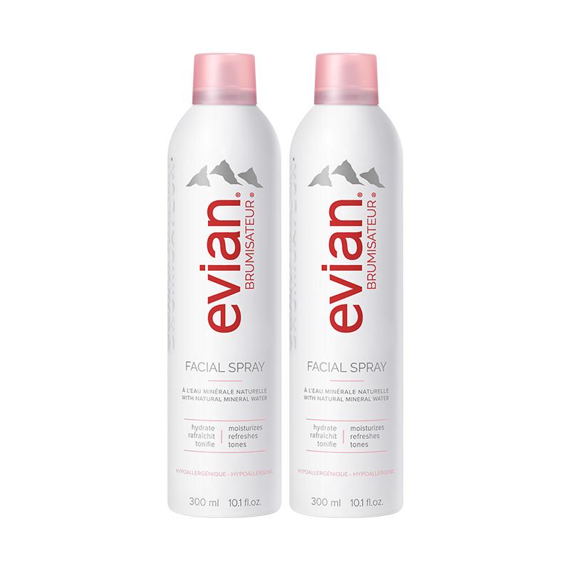 【自营】Evian/依云喷雾300ml2支装保湿补水矿泉水舒缓柔肤水