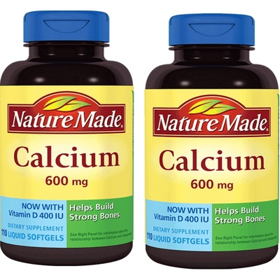 Nature made天维美钙维生素D补钙骨骼牙齿改善骨质疏松110粒*2瓶