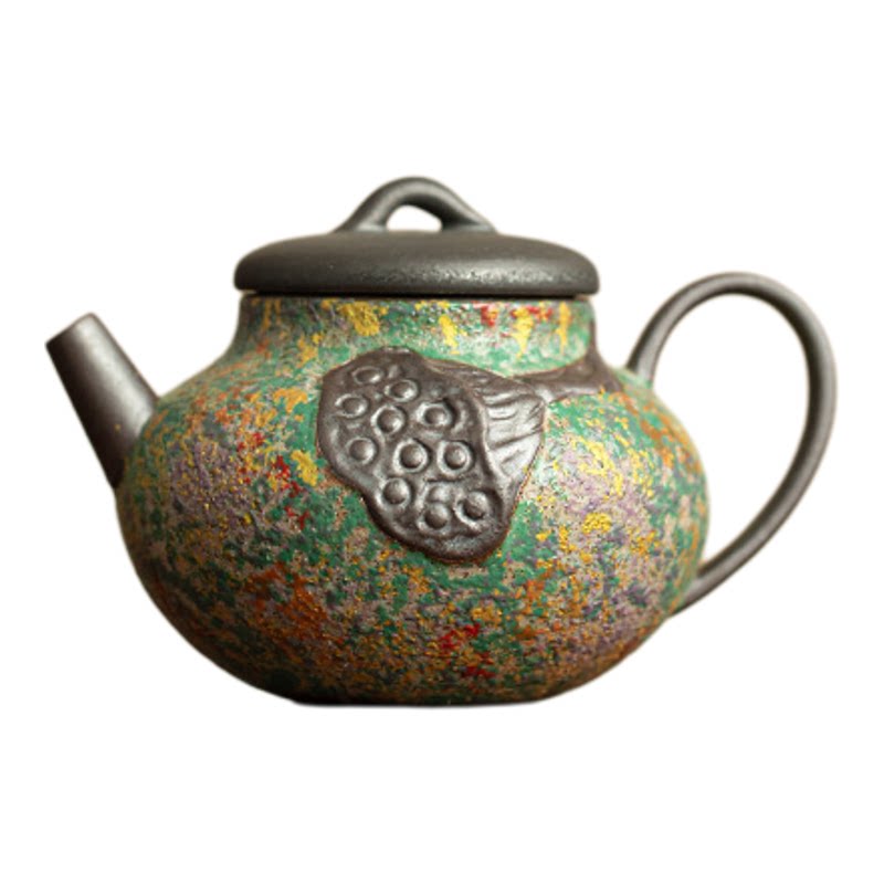 岩绘时光莲吉壶家用陶瓷泡茶壶