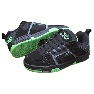 黑绿 DVS滑板鞋COMANCHE面包鞋运动透气防滑耐磨皮质BMX板鞋男女
