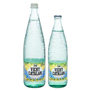 西班牙进口Vichy Catalan/威域气泡水天然含气矿泉水高端玻璃瓶1L
