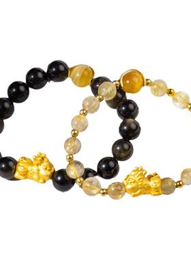 天然情侣手链一生一石女