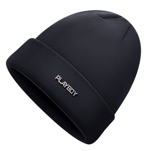 花花公子帽子男款冬季2025新款毛线帽防寒保暖针织帽加厚冷帽女士