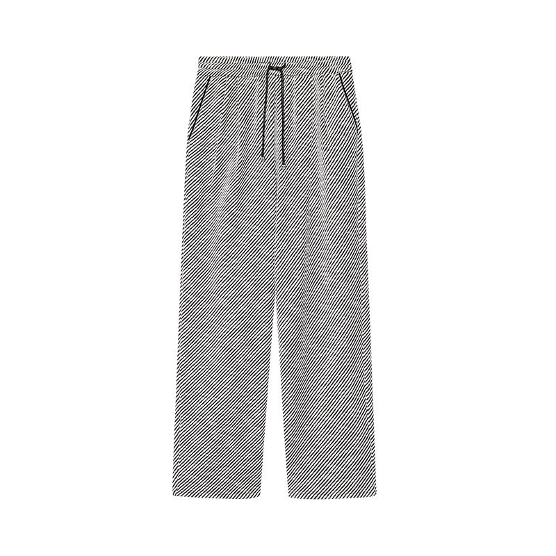 DKNY/唐可娜儿25秋冬女装松紧腰斜纹亮丝加绒针织直筒休闲裤卫裤