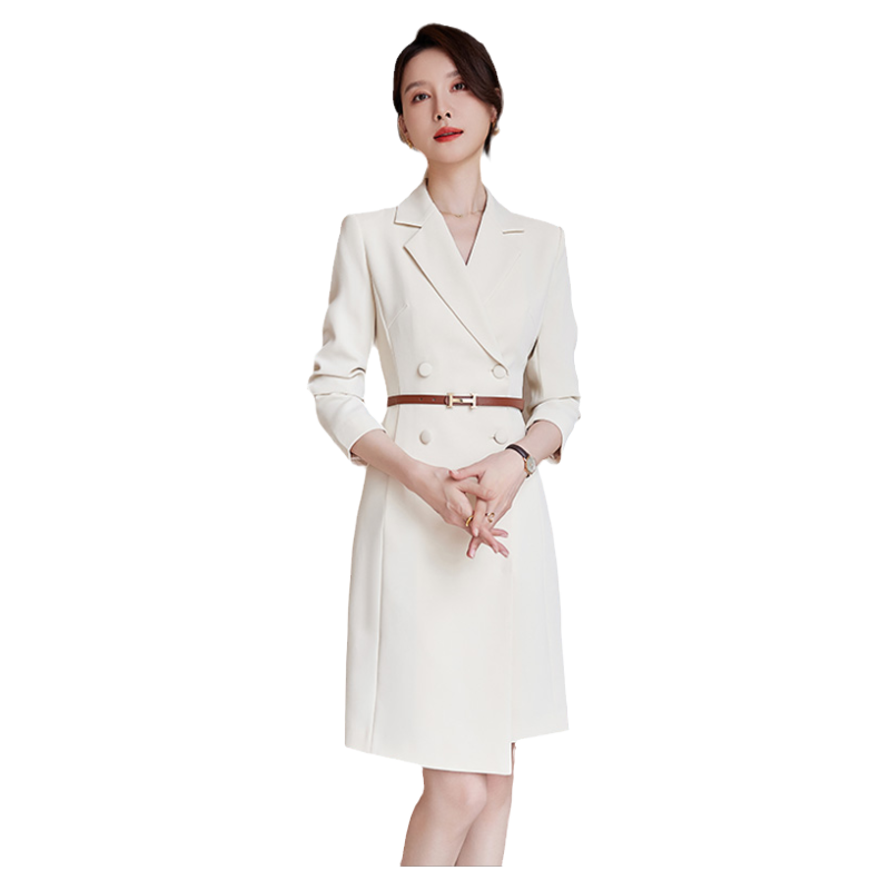 诗璐雅OL职业风商务正装连衣裙女