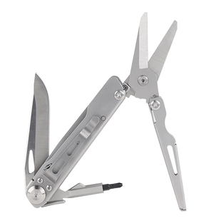 粉末压铸迷你不锈钢折叠剪刀便携多功能刀螺丝刀户外口袋工具