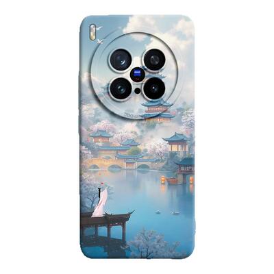 【古风山水】优质硅胶壳带挂绳