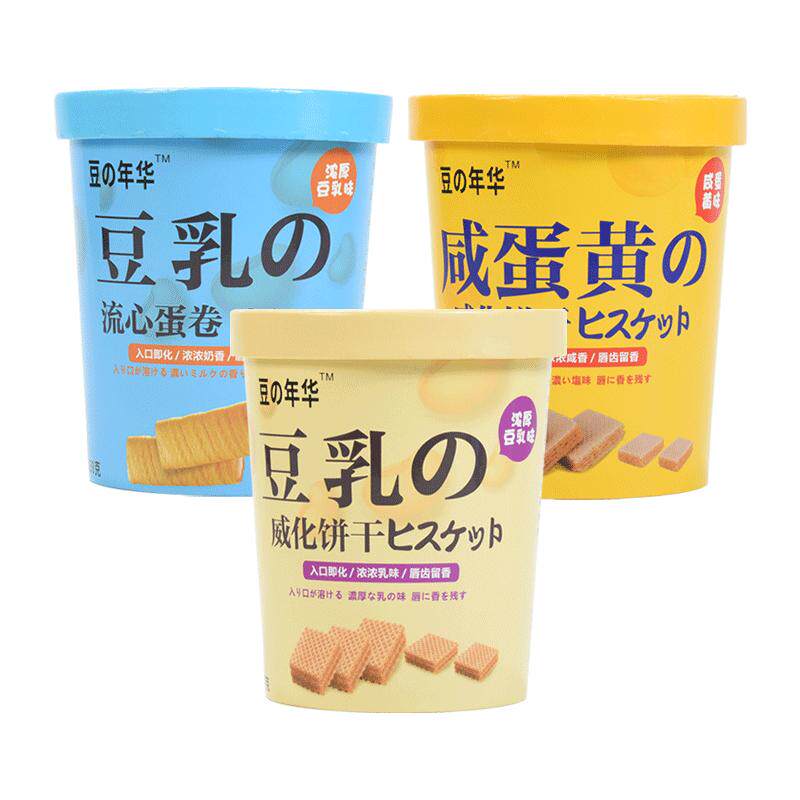 年华豆乳威化饼干咸蛋黄夹心