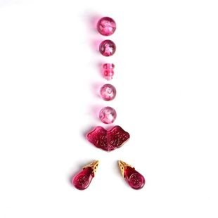 热卖宫廷老琉璃十八子套装散珠 diy背云三通搭配菩提108佛珠配饰