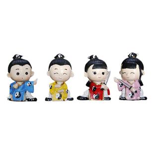 武当山创意小道士汽车摆件可爱公仔车载车上车内弥勒佛像装饰用品