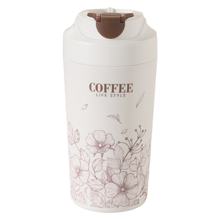 康纳斯陶瓷内胆保温杯带提绳便捷式高颜值学生水杯情侣杯随行杯子