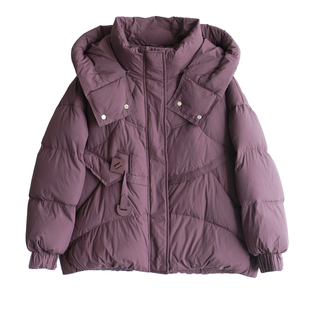 铜扣记新国标羽绒服女连帽休闲百搭宽松显瘦冬季加厚保暖蓬感棉服