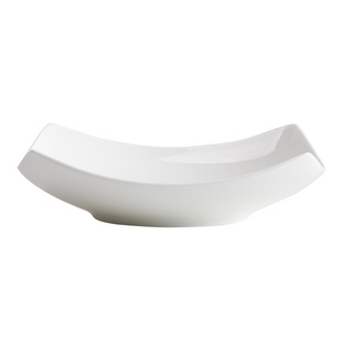 白色餐具骨瓷盘子家用菜盘菜碟四方形汤盘深盘子纯白酒店餐厅盘子