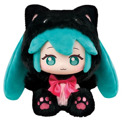 灵动创想初音未来搪胶玩偶森林萌物公仔毛绒盲盒周边手办新年礼物