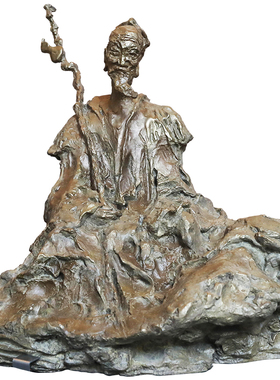 道家学派人物校园文化玻璃钢雕塑