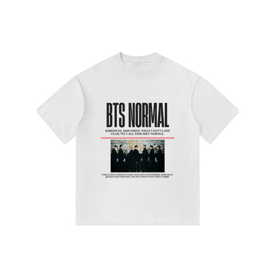 BTS防弹少年团nomal卫生间直喷日常百搭ins半袖纯棉男女同款短袖