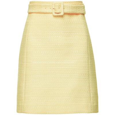 OBEG欧碧倩粗花呢小香风半身裙秋羊毛包臀短裙10441023