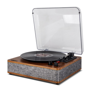 山水V12黑胶唱片机留声机复古客厅欧式蓝牙音响家用轻奢生日礼物