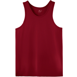 浪莎酒红色本命年背心男士莱卡纯棉2026马年结婚鸿运无袖礼盒套装