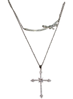 笑脸叠戴甜美女简约锁骨链