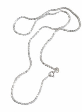 雪花波光闪烁百搭气质纯银项链