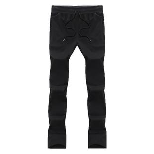 拉链运动裤男直筒春秋裤子卫裤休闲裤秋冬款加绒男士冬季跑步长裤