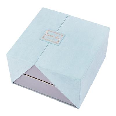 简约绒布盒硬纸盒烫金双层