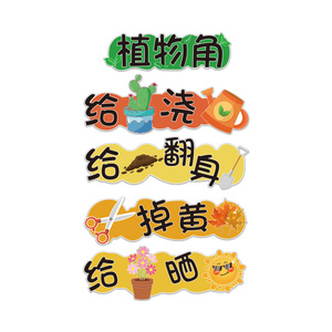 卫生角文化墙贴纸班级区域划分布置中小学教室装饰幼儿园环创建设