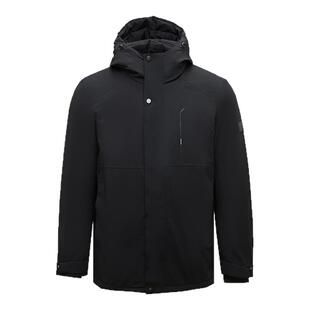 HLA/海澜之家连帽羽绒服25秋冬新可脱卸内胆鹅绒中长款保暖外套男