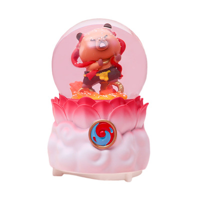 彩灯飘雪花可爱水晶球音乐盒礼物
