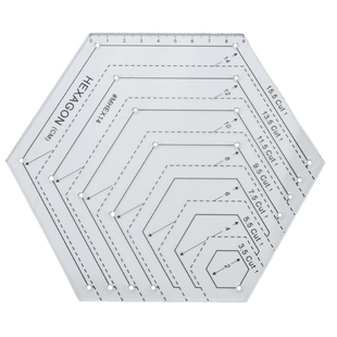 亚克力 高透明 六边形尺子 手工diy画图拼布制版拼布尺皮具工具