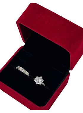 情侣戒指锆石结婚道具