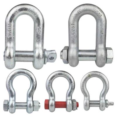 美式弓形卸扣D形卸扣U型卸扣马蹄扣带螺母吊装吊环吊钩卡扣锁扣