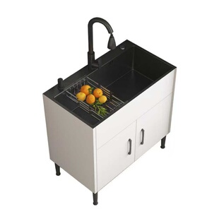 厨房水吧大单水槽套装不锈钢洗菜盆一体柜家用洗碗池洗手盆柜组合