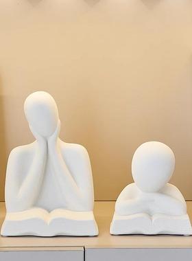 抽象人物摆件现代简约高级感艺术陶瓷家居客厅样板房软装饰品摆设