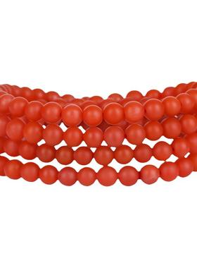 石玥珠宝 精品5-5.5mm多圈天然保山南红玛瑙手串本命年手链