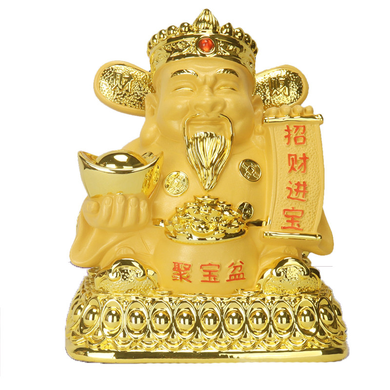 财神爷摆件存钱罐聚宝盆招财进宝储蓄罐家用店铺创意开业乔迁礼品